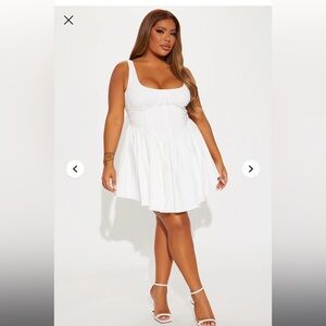 Fashion Nova White Flowy Dress